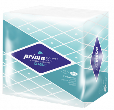 Servítky PrimaSoft classic 33x33cm, 140g biele